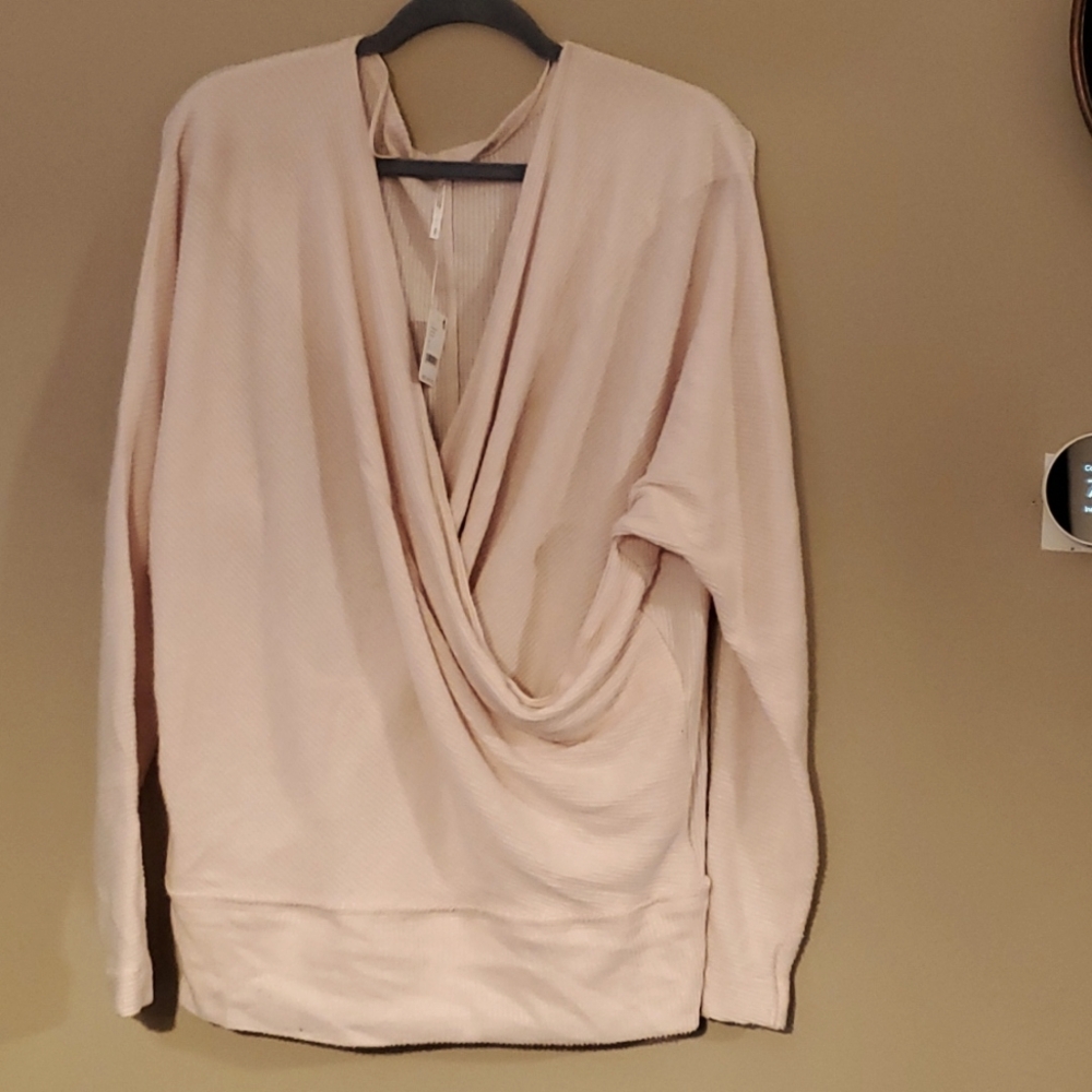 Free People Cozy With You Wrap Sweater in Champagne Toast, Size S NWT'S - Picture 3 of 10